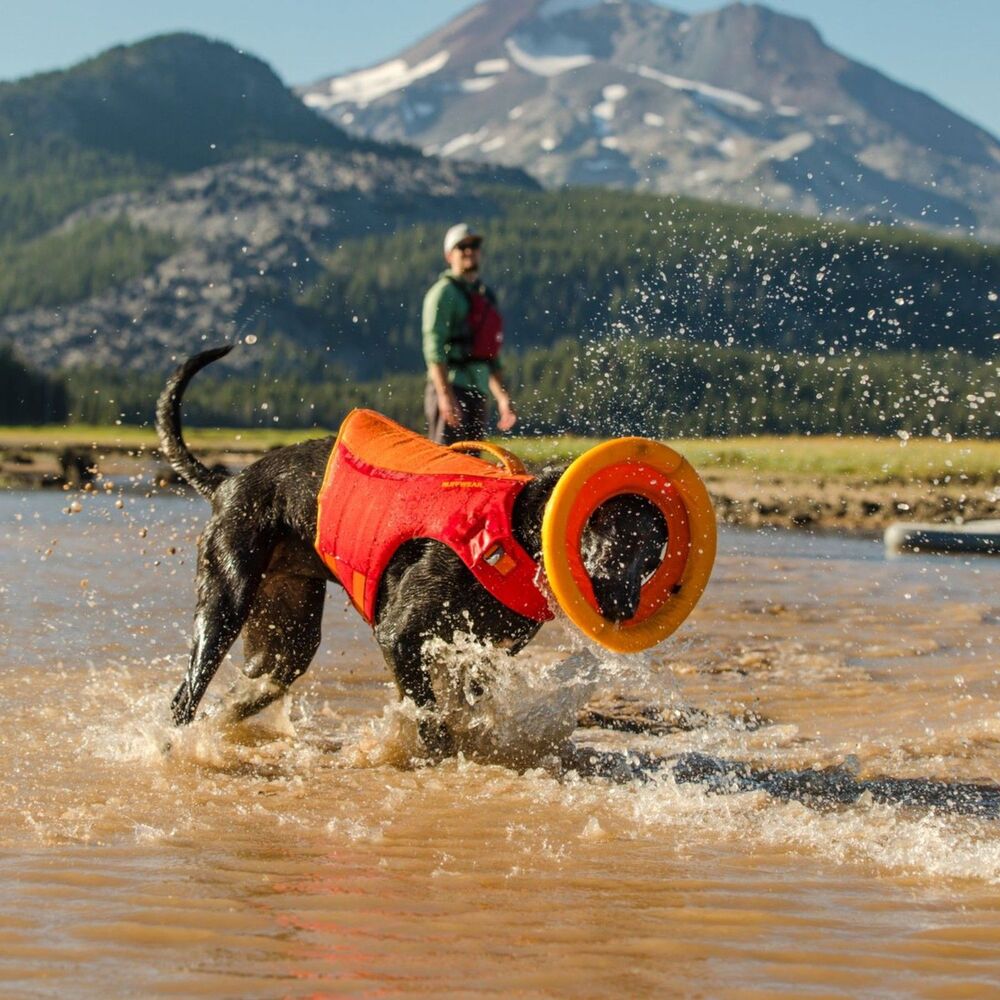 Ruffwear FloatCoat Dog Life Jacket Sz Medium PFD Water Safety Reflective Handle